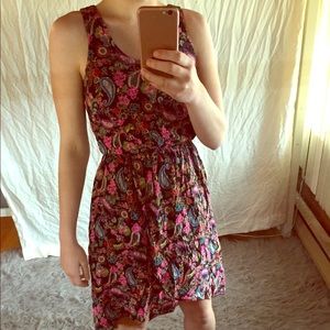 Floral paisley high low dress size M